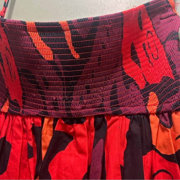 Vibrant Abstract Maxi Skirt in Red and Purple - Picture 7 of 12